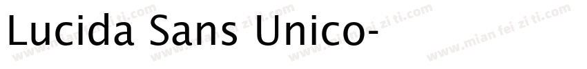 Lucida Sans Unico字体转换